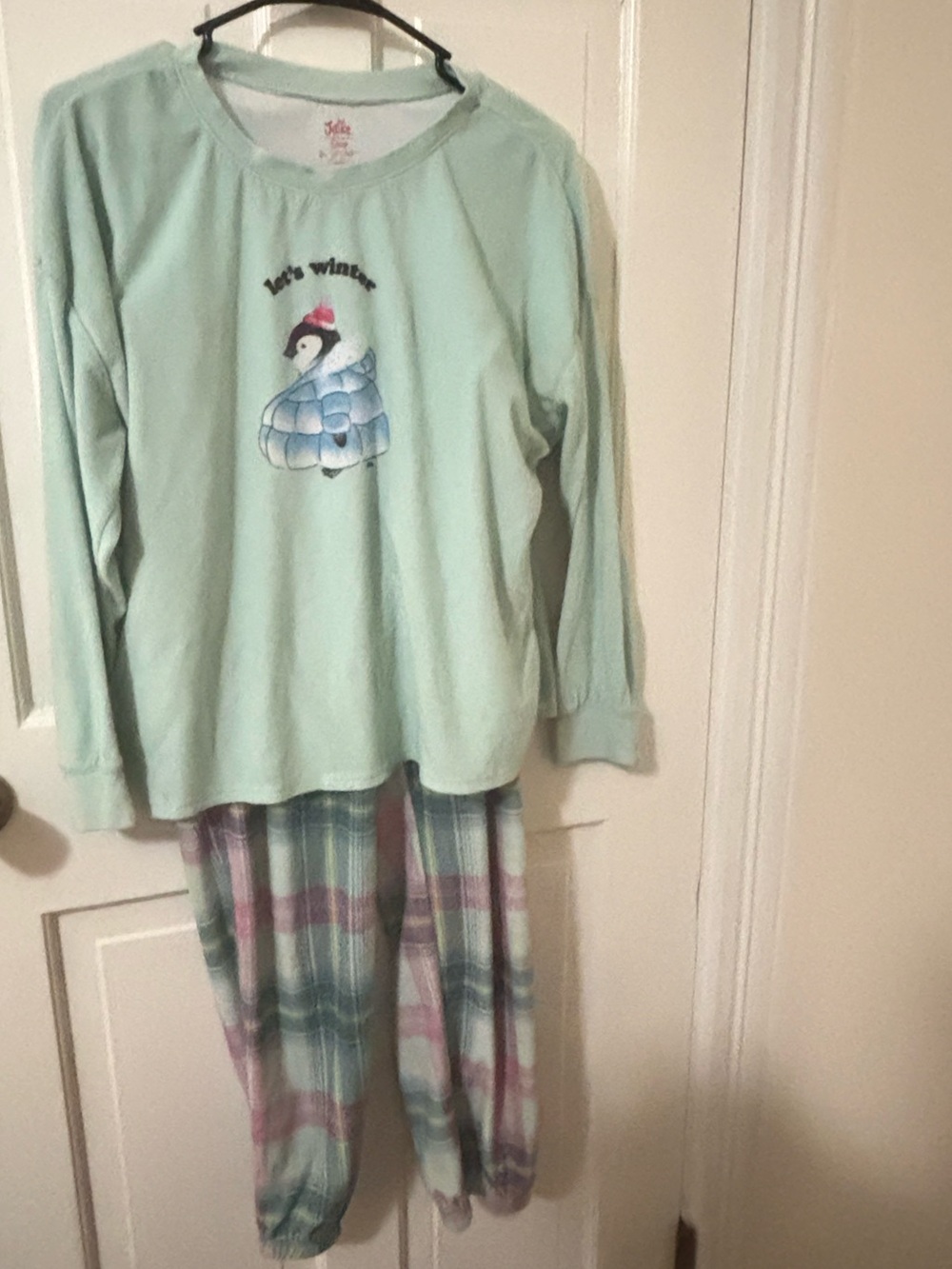Girls Penguin Pajama Set - Cozy Winter Sleepwear
